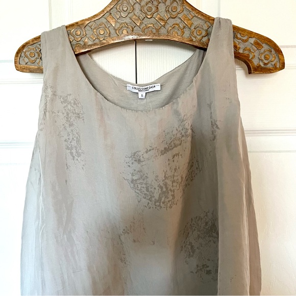 ☀️ Silk Sleeveless Top/Tunic , Sz S - Picture 5 of 8